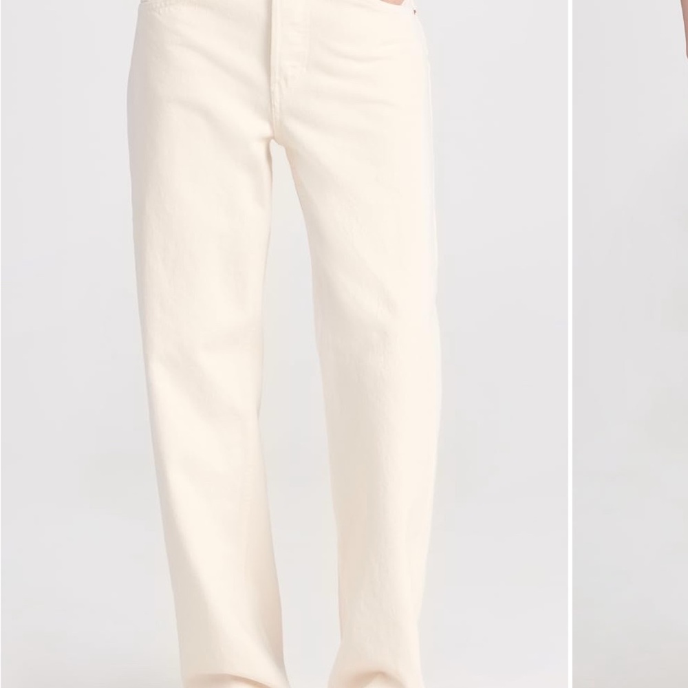 Re/Done Cream Boyfriend Jeans Minimalist Style